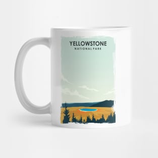 Yellowstone National Park Travel Poster Mug